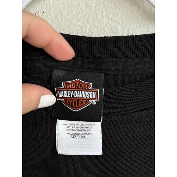 Harley Davidson Black Wolf T-shirt Bristol, Virginia Short Sleeve Motorcycle XXL - Picture 5 of 6